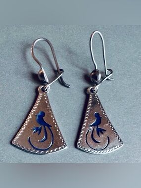 Sterling Silver Quetzal Earrings